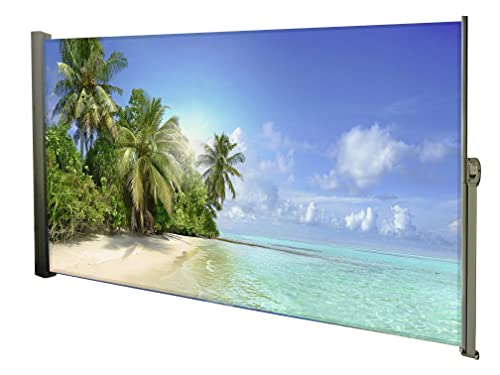Seitenmarkise ausziehbar 160x300 Markise Sichtschutz Windschutz Sonnenschutz von Benelando