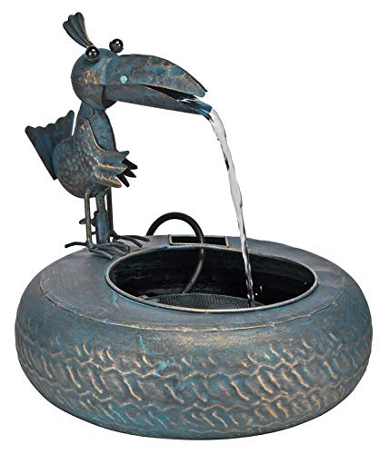 Ausgefallener Gartenbrunnen - der Schnabel öffnet und schließt Sich von Benelando