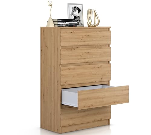 Beneli Kommode Artisan 110x40x70 cm | Schubladenkommode mit 5 Schubladen | Stilvolles Sideboard für Wohnzimmer, Schlafzimmer & Flur | Holzoptik & modernes Design Beneli Kommode Artisan 110x40x70 cm | Schubladenkommode mit 5 Schubladen | Stilvolles Sideboard für Wohnzimmer, Schlafzimmer & Flur | Holzoptik & modernes Design von Beneli