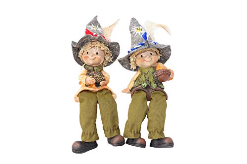 Benera Kantenhocker Wichtel Herbst Deko Figuren aus Polyresin 2er Set 17 cm Benera Kantenhocker Wichtel Herbst Deko Figuren aus Polyresin 2er Set 17 cm von Benera