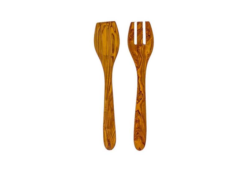 Benera Salatbesteck Olivenholz Salatbesteck 2er Set, ca. 30 cm (2-tlg) von Benera