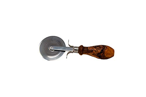 Schöner Pizzaschneider Pizzaroller Pizzamesser Pizza Cutter aus echtem Olivenholz von Benera