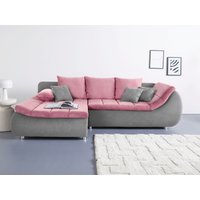 INOSIGN Ecksofa "Imola, elegant und modern, aktuelle Steppung im Sitz, bequem, L-Form", frei im Raum stellbar, wahlweise mit Bettfunktion und Bettkasten von Inosign