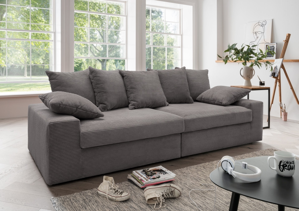 Benformato Big Sofa Sassari: Stilvolle Gem?tlichkeit mit Cord-Bezug und Flexiblen Farboptionen von Benformato