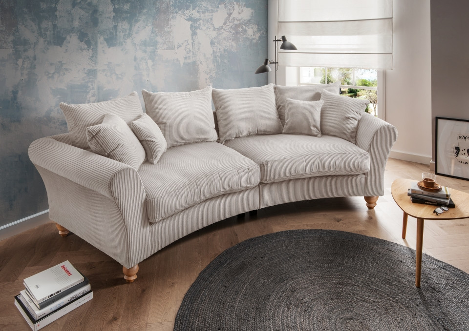 Big Sofa Monza von Benformato: Luxuri?ses Komfort-Sofa mit Breitcord-Bezug und Flexibilit?t in Farbwahl von Benformato