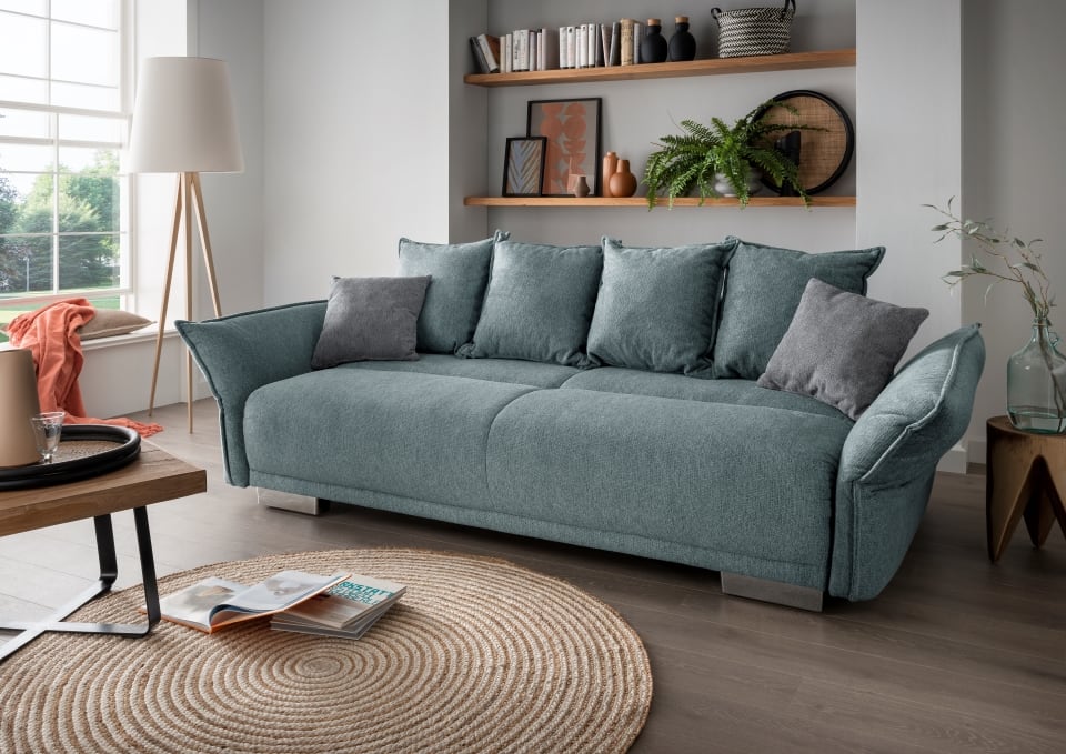 Big Sofa "Pera" von Benformato in Luxus-Mikrofaser mit Schlaffunktion, Bettkasten und wählbaren Farboptionen Big Sofa "Pera" von Benformato in Luxus-Mikrofaser mit Schlaffunktion, Bettkasten und wählbaren Farboptionen von Benformato