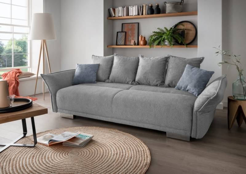 Big Sofa "Pera" von Benformato in Luxus-Mikrofaser mit Schlaffunktion, Bettkasten und wählbaren Farboptionen von Benformato
