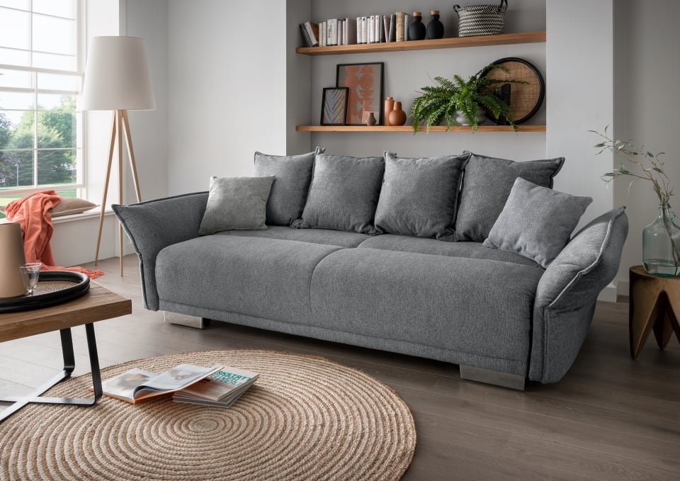 Big Sofa "Pera" von Benformato in Luxus-Mikrofaser mit Schlaffunktion, Bettkasten und wählbaren Farboptionen Big Sofa "Pera" von Benformato in Luxus-Mikrofaser mit Schlaffunktion, Bettkasten und wählbaren Farboptionen von Benformato