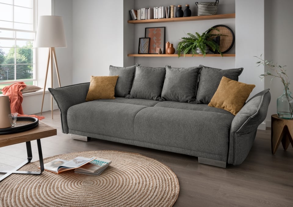 Big Sofa "Pera" von Benformato in Luxus-Mikrofaser mit Schlaffunktion, Bettkasten und wählbaren Farboptionen Big Sofa "Pera" von Benformato in Luxus-Mikrofaser mit Schlaffunktion, Bettkasten und wählbaren Farboptionen von Benformato