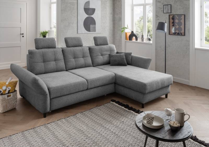 Sofa Brizzini von Benformato mit Schlaffunktion & Bettkasten Luxus-Mikrofaser Corto von Benformato