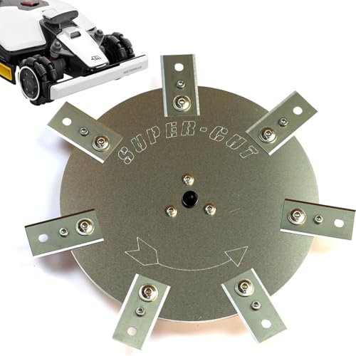 Messerscheibe Luba Mini Edelstahl/Aluminium - 7 feststehende Ceranfeldschaber Klingen - Mähroboter - 200mm Schnittbreite - Heavy Duty! Mähroboter Tuning Messerteller Ersatzteil von Bengs Modellbau