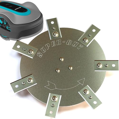Messerscheibe für Gardena Sileno life 750/1000 Edelstahl/Aluminium - 7 feststehende Ceranfeldschaber Klingen - Mähroboter Ersatzteil - Heavy Duty! Mähroboter Tuning Messerteller von Bengs Modellbau