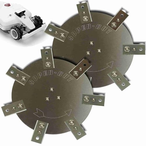 Messerscheiben Edelstahl/Aluminium für Mammotion Luba 1/2 - Heavy Duty! 2 Messerteller mit 7 feststehenden Ceranfeldschaber Klingen - Mähroboter Tuning von Bengs Modellbau