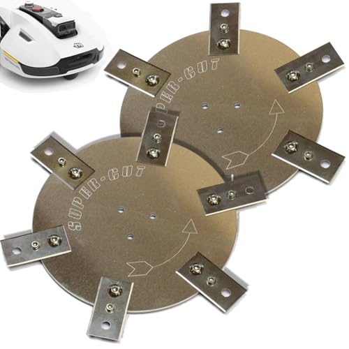 Messerscheiben Edelstahl/Aluminium für Mammotion Yuka - 2x 6 feststehende Ceranfeldschaber Klingen - - Heavy Duty! Mähroboter Tuning Messerteller von Bengs Modellbau