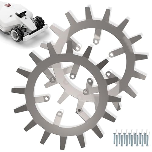 Spikes für MAMMOTION LUBA 1/2 / 2X – Edelstahl - Entgratet- 12x Edelstahl Schrauben- Traktionsverbesserung für Mähroboter – Rasenmäher Roboter - 66mm Lochkreis - für Antriebsräder hinten von Bengs Modellbau
