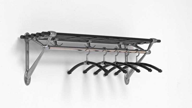 Bengt Ek Design Garderobe Design Garderobe mit Ablage Holz/Alu 1 m (ohne Bügel) von Bengt Ek Design