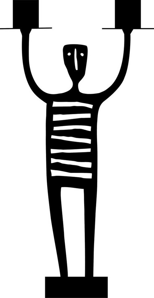 Bengt & Lotta Kerzenständer Duo Er Kerzenständer Höhe 29 cm Breite 15 cm schwarz Eisen (lackiert), hergestellt in Schweden von Bengt & Lotta