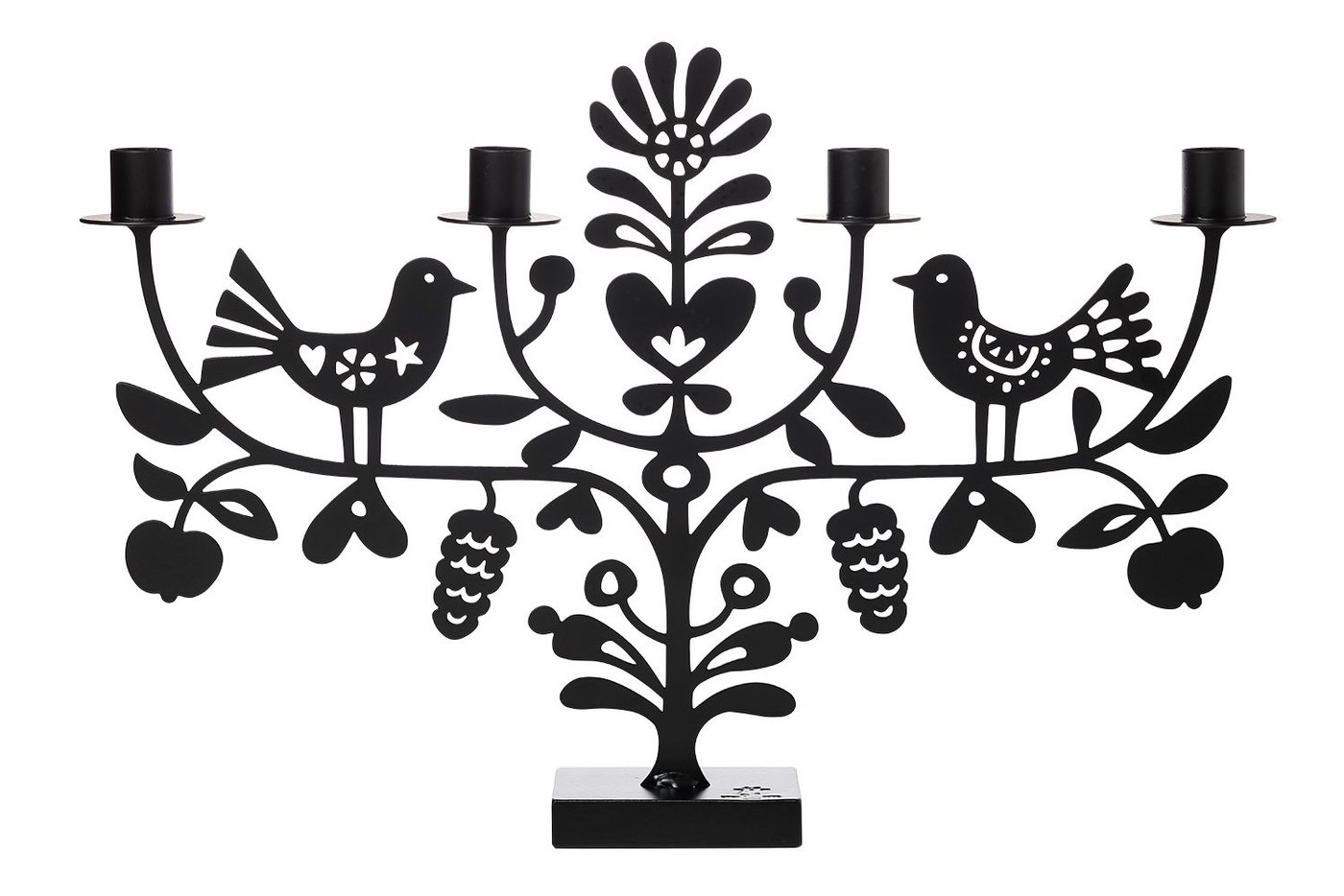 Bengt & Lotta Kerzenständer Tannenzapfen 4 flammig Höhe 32 cm schwarz Eisen (lackiert) von Bengt & Lotta