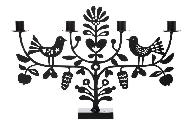 Bengt & Lotta Kerzenständer Tannenzapfen 4 flammig Höhe 32 cm schwarz Eisen (lackiert) von Bengt & Lotta