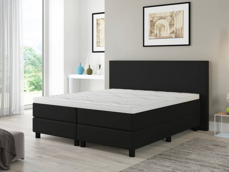Bengus Boxspringbetten Boxspringbett Boxspringbett FLORENZ 180x200cm inklusive Topper, Boxspringbett ausgezeichnetem Liegekomfort 7 Zonen Komfortmatratzen von Bengus Boxspringbetten