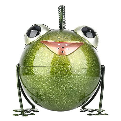 Benkeg Cartoon Frosch Gießkanne Eisen Tier Gießkanne Garten Streuen Kessel Fee Garten Dekoration Kinder DIY Garten Grün von Benkeg