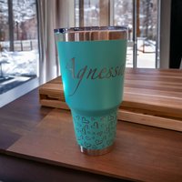 Personalisierter Thermobecher, Edelstahlbecher, Lasergravur Mit Wunschname Und Motiv, Coffee To Go, 900Ml Verschiedene Farben von BenksKreativshop