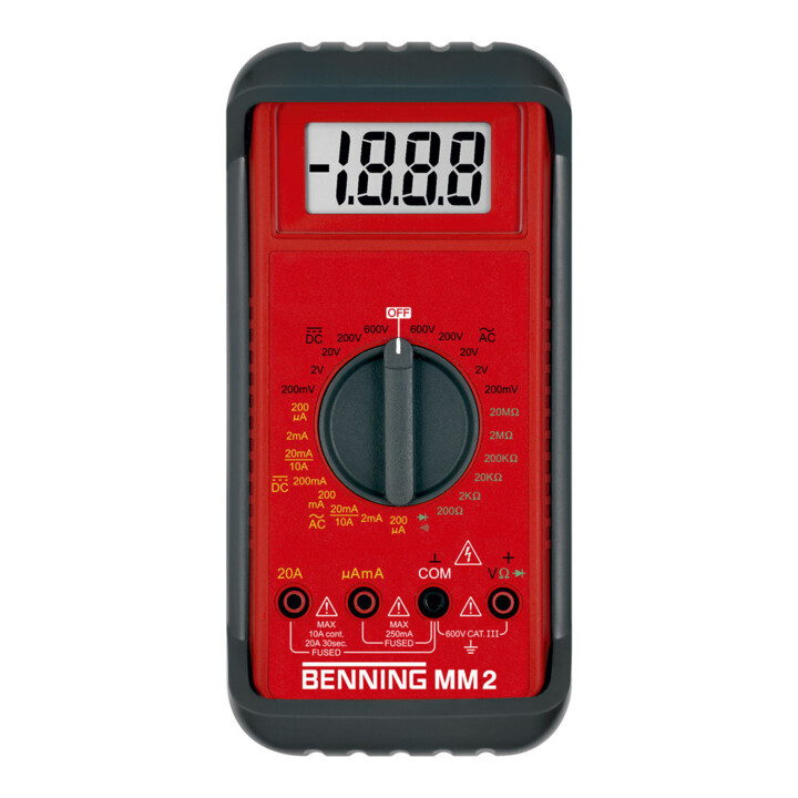 Benning Digital Multimeter Messgerät 1000 V Mm2 Gummischutzrahmen Batterie Tasche B-Ware von Benning