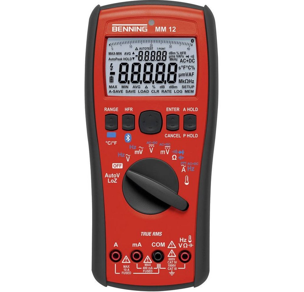 Benning Multimeter TRMS-Digital-Multimeter mit Logging, Bluetooth®, Datenlogger von Benning