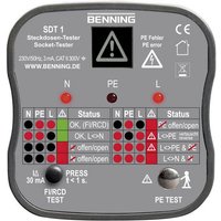 Benning SDT 1 Steckdosentester CAT III 300V LED, LCD von Benning