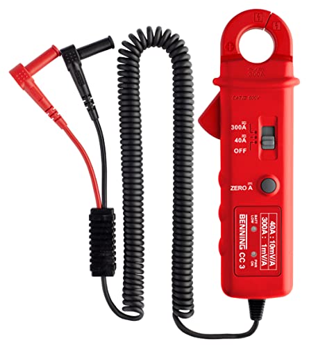 Benning CC 3 AC/DC-Stromzangenadapter (zur Erweiterung des Strombereiches, Anzeige digital über Multimeter, Zangenöffnung 25 mm) 44038 von BENNING