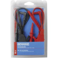 Benning TA 2 Sicherheits-Messleitungs-Set [Lamellenstecker 4mm - Lamellenstecker 4 mm] 1.00m Rot, Sc von Benning