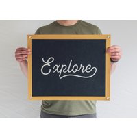 Erkunden Sie Filz Poster Banner | Inspirierendes Geschenk Für Wanderer Im Freien. Vintage Typographie Wimpel Kunst Wohndeko. Usa-Handgemacht von BenoitsDesignCo