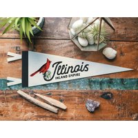 Illillium Filz Wimpelkette | Inland Empire State Banner Poster. Vintage Typografie Wimpel Typografie. Usa-Handgemacht von BenoitsDesignCo