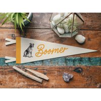 Personalisierte Boxer Hund Name Filz Wimpel | Vintage-stil Banner Flagge, Ihr Haustier, Besitzer Geschenk, Hundeliebhaber Zeichen, Spezielles von BenoitsDesignCo