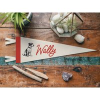 Personalisierter Russel Terrier Hund Name Filz Wimpel | Personalisierte Vintage-stil Banner Flagge, Ihr Haustier, Besitzer Geschenk, Hundeliebhaber von BenoitsDesignCo