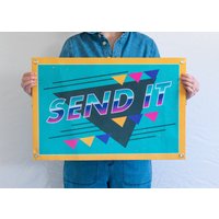 Senden Sie Es Filz Banner | Skifahrer & Snowboarder Inspiriertes Wandkunstgeschenk. Humorvolles Extremsport Poster. Lager Flagge Wimpel Wohndeko. Us von BenoitsDesignCo