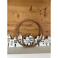 Jutekranz Rohling 2 Größen - Naturdeko Juteloop Für Trockenblumen Shabby Deko. Diy Kranz. Weihnachtskranz von Benolino