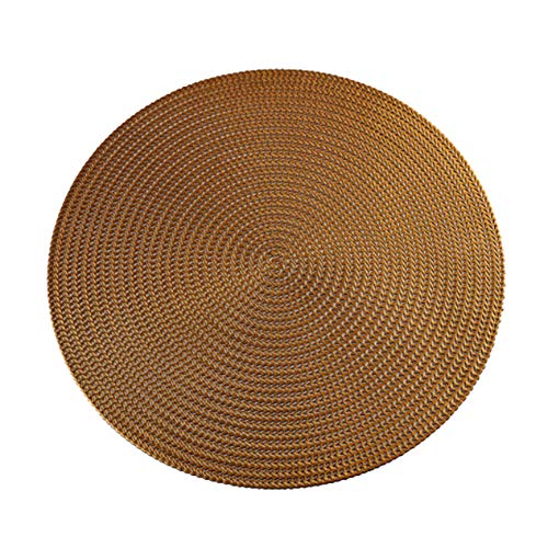 Benoon 38 Cm Rundes Design PVC Umweltfreundliches Tischset, Wärmeisolierte Schüssel Geschirr Platzierungsmatten Tischdekoration Antike Bronze von Benoon