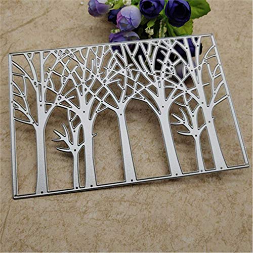 Benoon Baum-Metall-Stanzformen, Metall-Prägeschablone für DIY Scrapbooking, Alben, Papierkarten, Basteln, Dekoration, Geschenk, Silber von Benoon