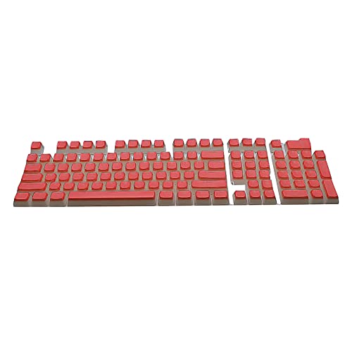 Benoon Ersatz-Tastenkappen für mechanische Spieltastatur, 108 Stück, verschleißfeste Mini-Hintergrundbeleuchtung PBT-Tastenkappen für mechanische Tastaturen, Orane-Rot von Benoon