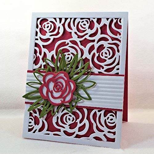 Benoon Flower Rose Metal Cutting Dies, Embossing Stencil for DIY Scrapbook Album Paper Card Making Craft Decoration Gift Silver von Benoon