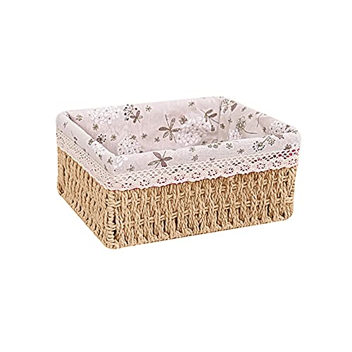 Benoon Handgewebter Rattan-Aufbewahrungskorb, Aufbewahrungskorb aus Stoff, Rattan, Organizer Korb für Regale, Badezimmer, langlebig, für Kinderzimmer, Khaki, S Benoon Handgewebter Rattan-Aufbewahrungskorb, Aufbewahrungskorb aus Stoff, Rattan, Organizer Korb für Regale, Badezimmer, langlebig, für Kinderzimmer, Khaki, S von Benoon