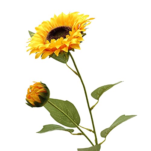 Benoon Künstliche Dekoration, Blume, 1 Zweig, künstliche Sonnenblume, dekorative lange künstliche Sonnenblume, Stamm, Feiertagszubehör von Benoon