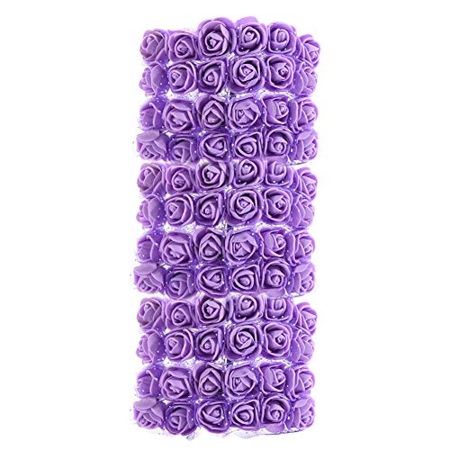 Benoon Mini-Schaumstoff-Rosen, 72 Stück, farbecht, Schaumstoff-Rosen, künstliche Blume, Heimdekoration für Hochzeit, Party, Urlaub, 12 Farben, Violett Benoon Mini-Schaumstoff-Rosen, 72 Stück, farbecht, Schaumstoff-Rosen, künstliche Blume, Heimdekoration für Hochzeit, Party, Urlaub, 12 Farben, Violett von Benoon