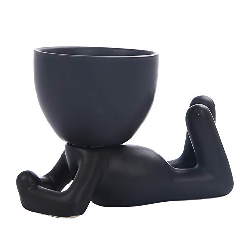 Benoon Pflanzgefäß, Blumenvase, Lustige Vase Statue Pflanzgefäß, Blumentopf Multifunktionale Cartoon-Form Keramik Kreativer Blumentopf Für Zuhause E. von Benoon