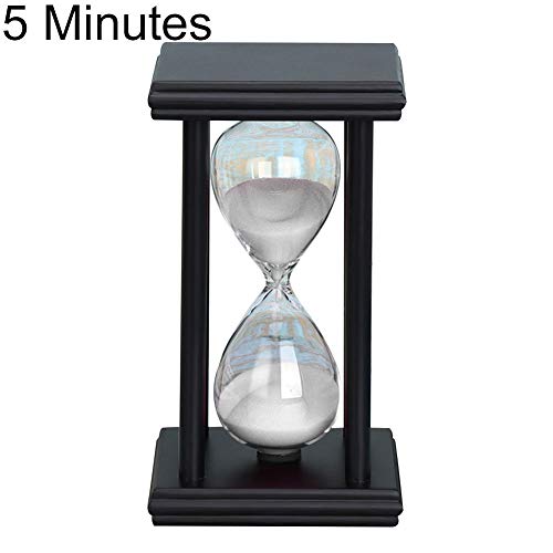 Benoon Sandglass, 5/15/30min Wooden Sand Clock Hourglass Küchen Timer Home Office Dekor Kinder Toy Black + White 30 Minuten von Benoon