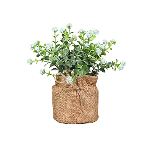 Benoon Topfpflanze, Hanfseil, Tasche, frisch, dekorativ, Kunstpflanze, Topfpflanze für den Schreibtisch, attraktives Zuhause von Benoon