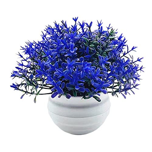 Home Garden Beliebte Dekoration 1 Set Künstliche Pflanze Topf Ornament Foto Requisiten Kunststoff Desktop Fake Gras Pflanzen für Outdoor – Lila Orchidee von Benoon