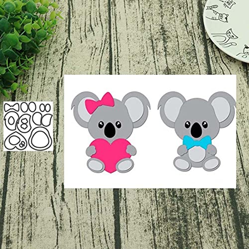 Stanzschablonen für Scrapbooking, Koala, Metall, für Scrapbooking, Papierkarten, Bastelarbeiten, Stanzschablone, Dekoration, silberfarben von Benoon