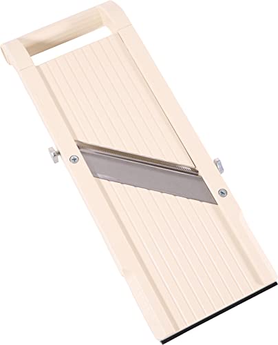 Benriner Pressioneller Japanischer SUPER Mandoline Gemüsehobel 95 mm Schnittbreite mit 3 unterschiedlichen auswechselbaren Klingen aus Rostreiem Edelstahl und Fingerschutz Gemüsespagetti Benriner Pressioneller Japanischer SUPER Mandoline Gemüsehobel 95 mm Schnittbreite mit 3 unterschiedlichen auswechselbaren Klingen aus Rostreiem Edelstahl und Fingerschutz Gemüsespagetti von Benriner